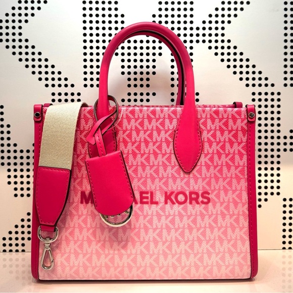 Michael Kors Mirella Small Ombré Signature Logo Crossbody Bag